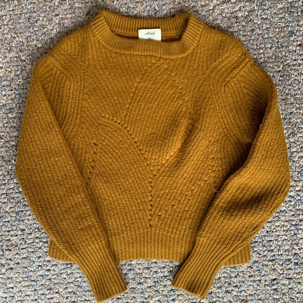 Aritzia Wilfred 100% Merino Wool Chunky Sweater